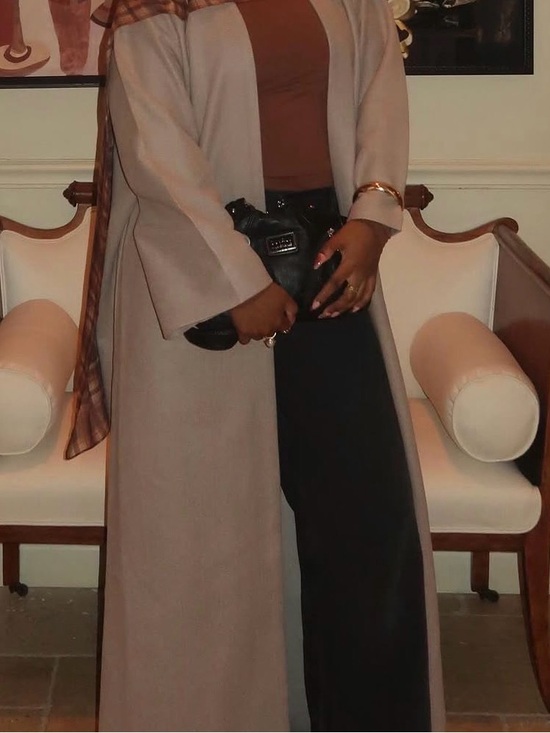 Jackets & Blazers - Tan abaya trench coat.